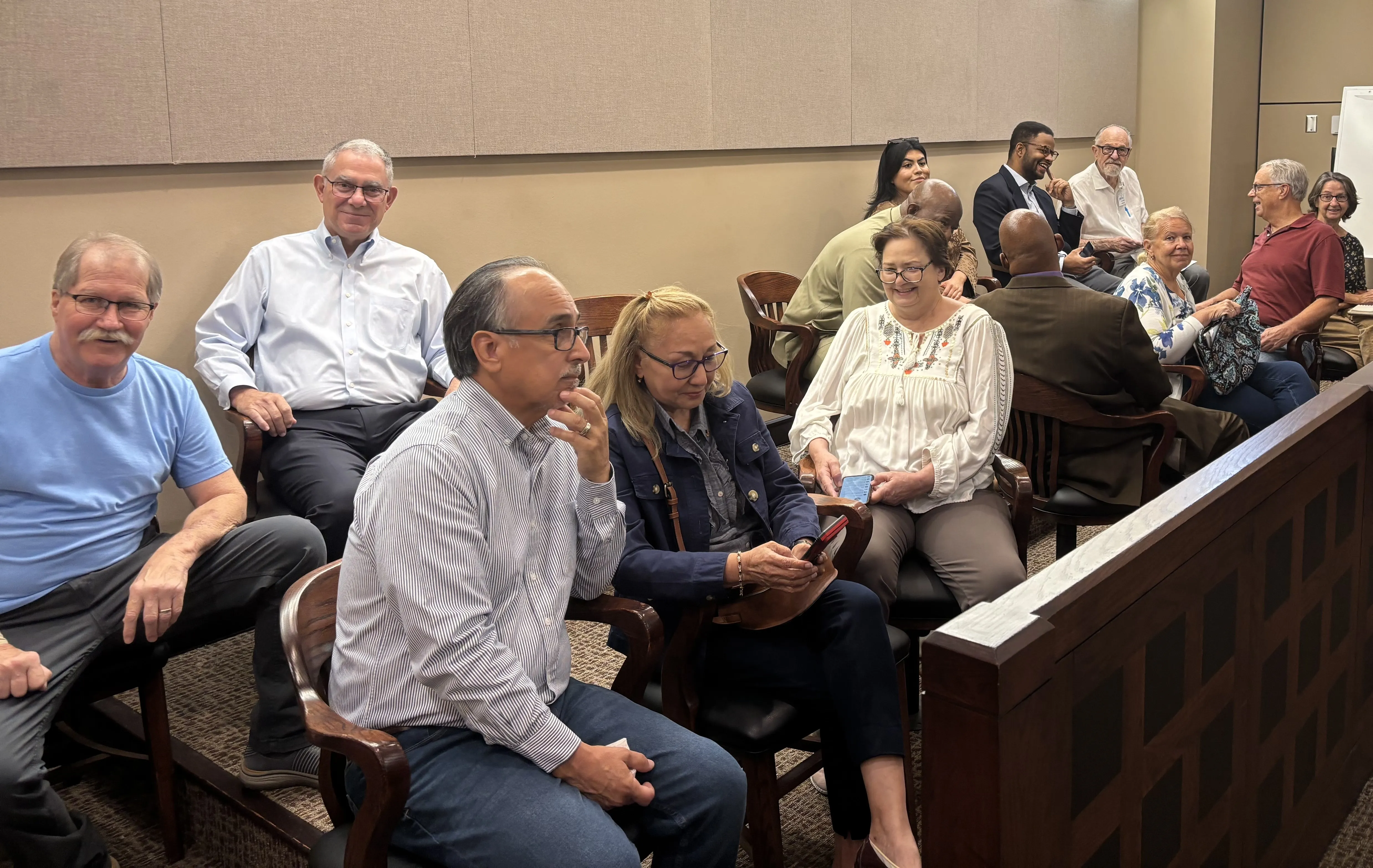 NEBCD members in the Bexar County courtroom gallery
